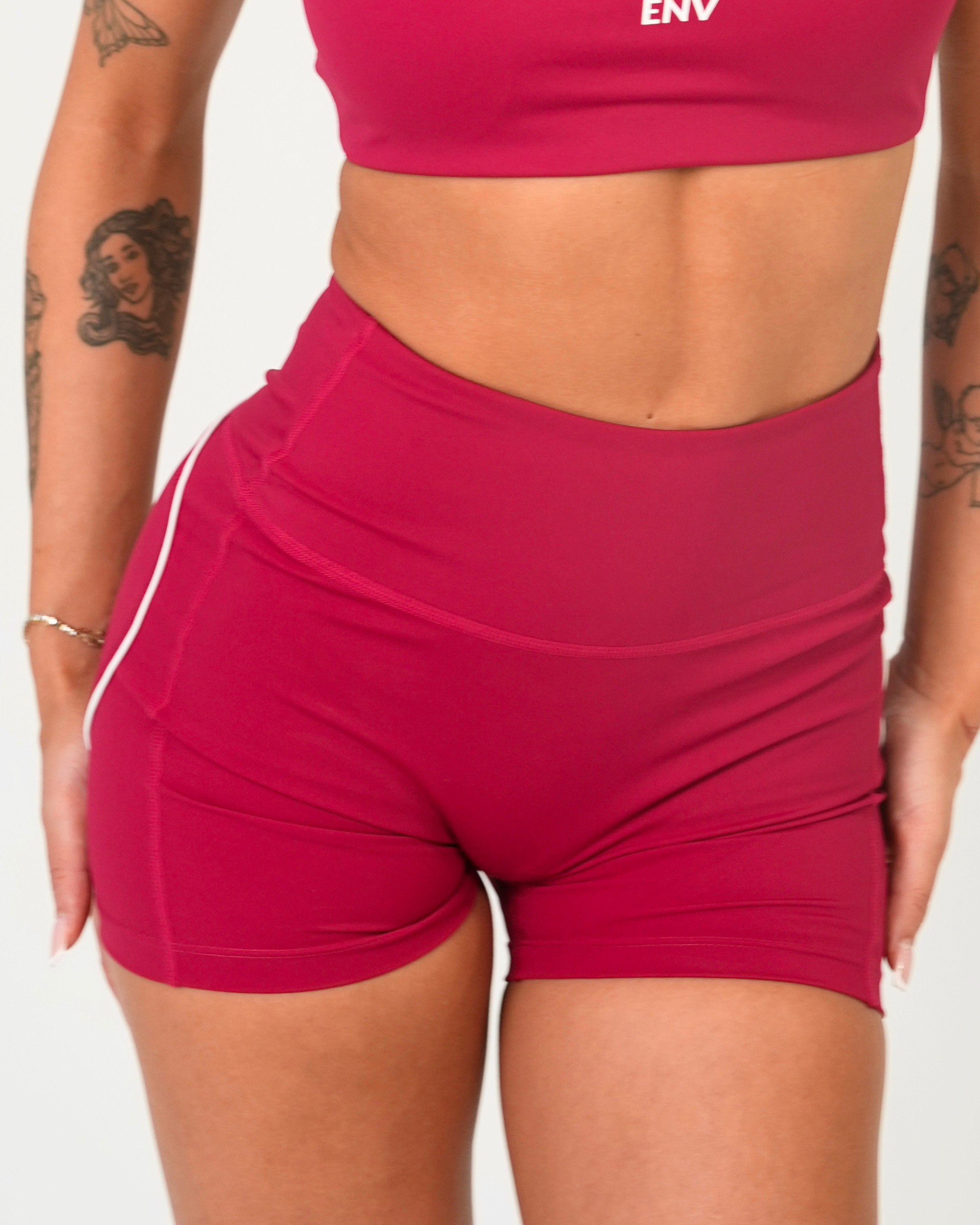 Burgundy Devotion Shorts
